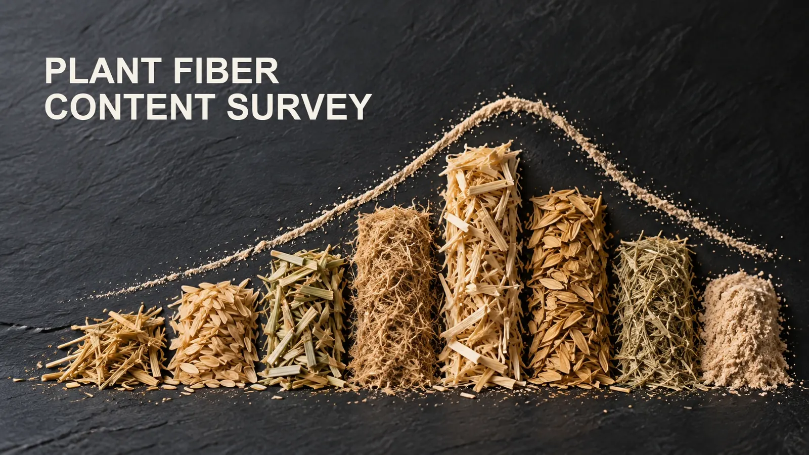 Research cover with a data chart assembled from real wheat straw, rice husk and other plant fibers