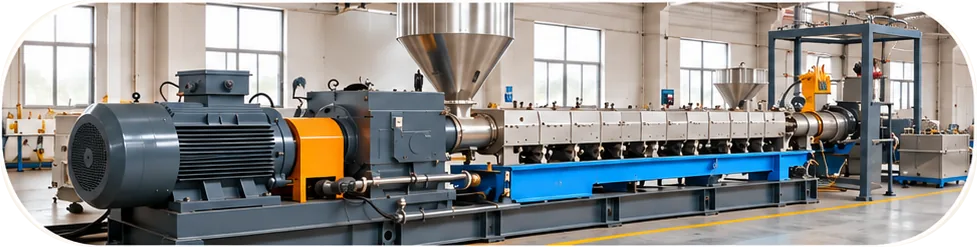 Plant fiber composite extrusion and pelletizing production line