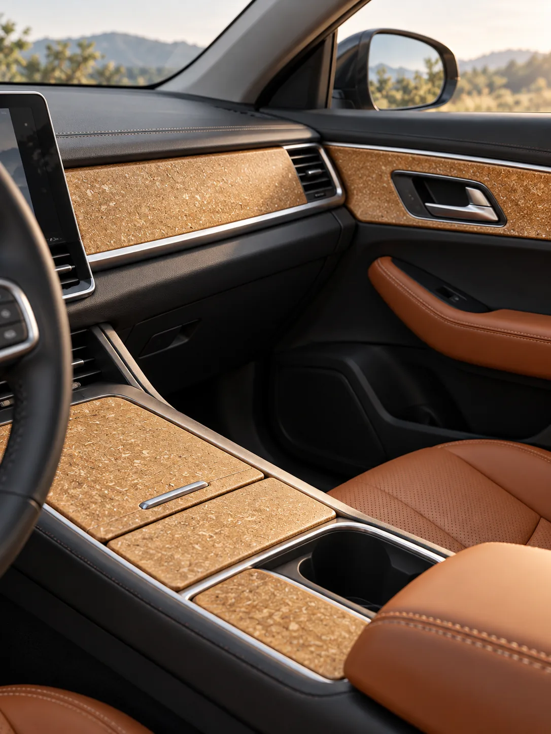 Plant fiber composite automotive interior parts