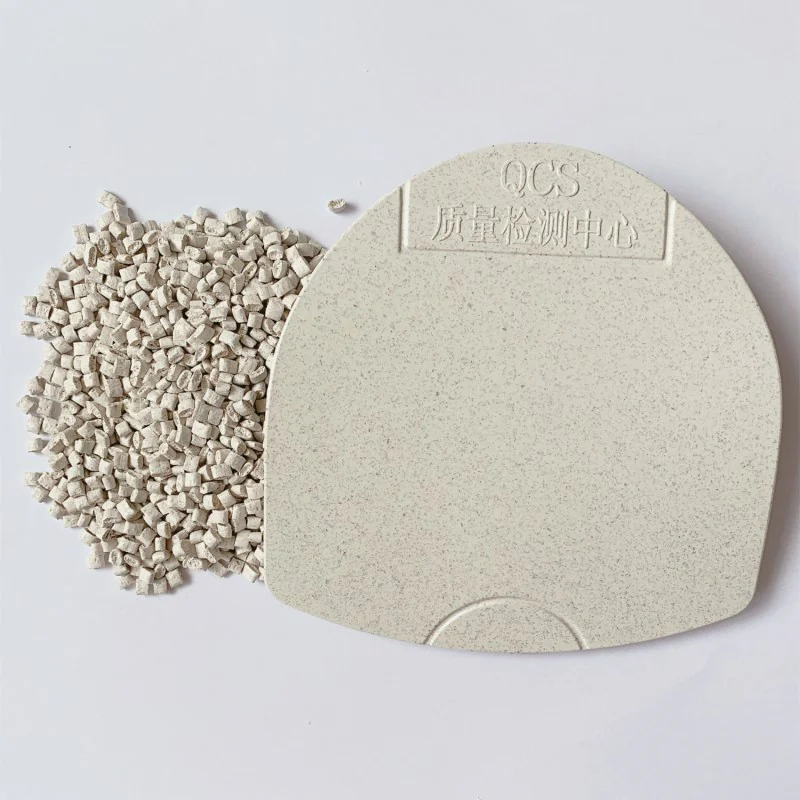 Cereal Fiber PP Composite pellets and sample plaque