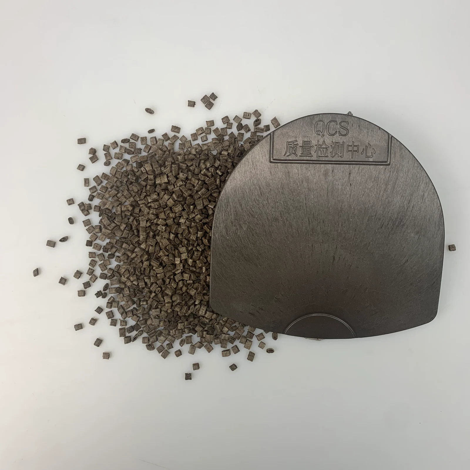 Coffee Ground Fiber ABS Composite pellets and sample plaque